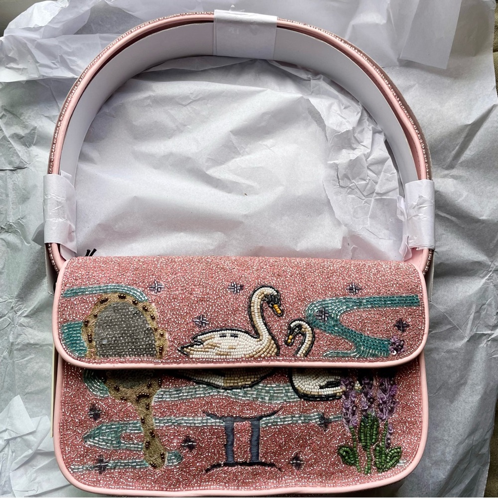 STAUD BEADED ZODIAC TOMMY BAG GEMINI - Picture 6 of 10